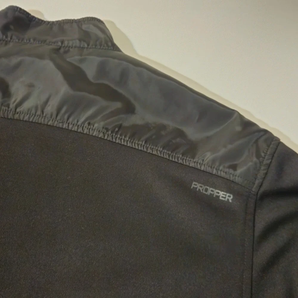 Propper Tactical Quarter Zip Pullover Mens‎ XL Black Fleece Nylon Overlay Jacket